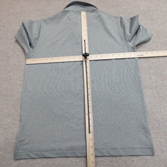 Outdoor Voices Polo Shirt Small Green Microcheck Performance - Picture 4 of 6